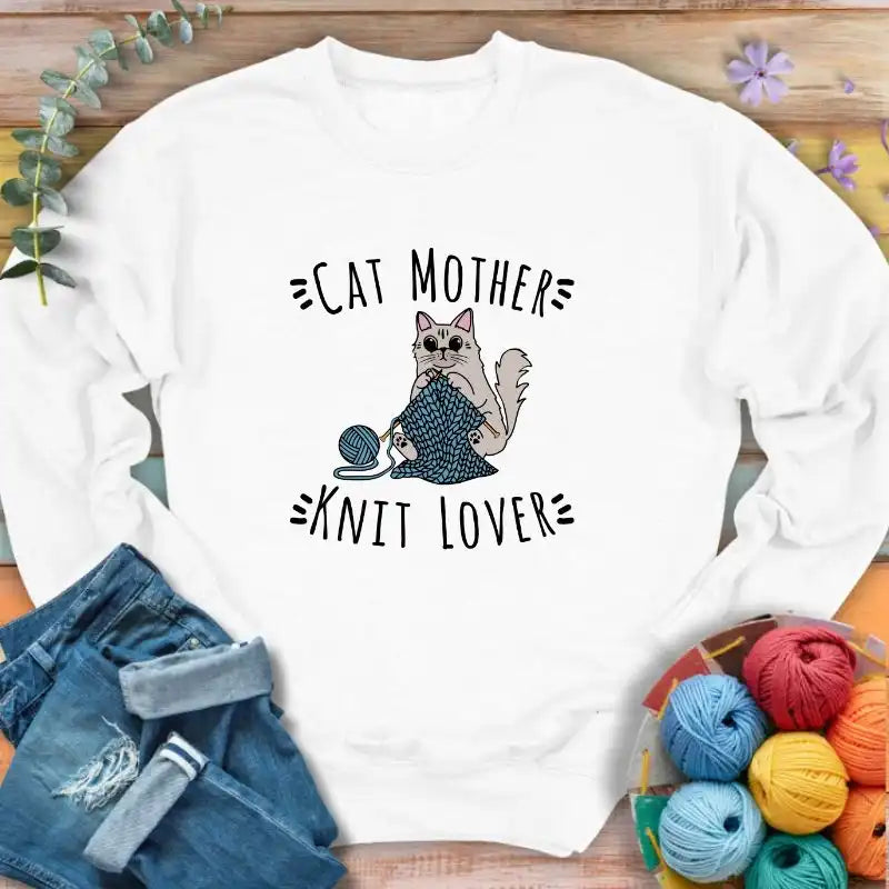 Cat & Knit Lover Sweatshirt