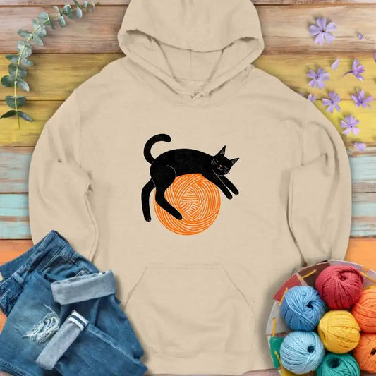 Lazy Cat & Yarn Hoodie