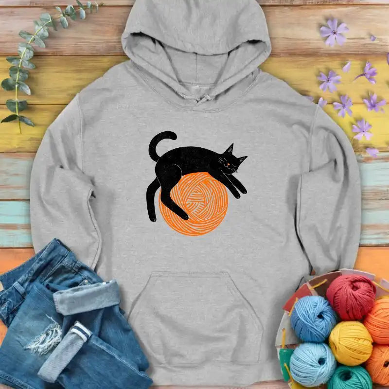 Lazy Cat & Yarn Hoodie