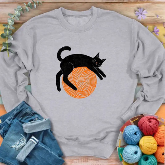 Lazy Cat & Yarn Sweatshirt