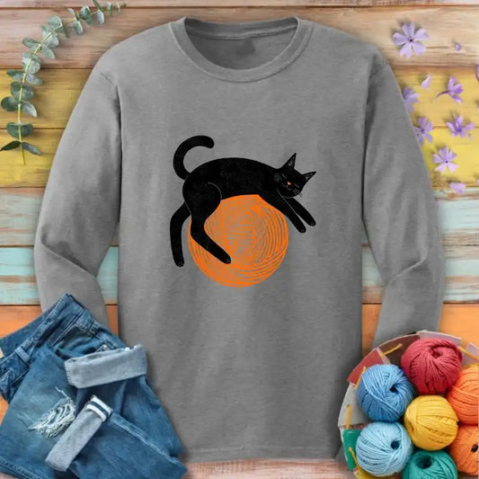 Lazy Cat & Yarn Long Sleeve T-shirt