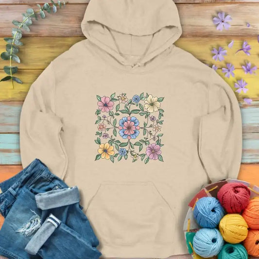 Floral Granny Square Hoodie