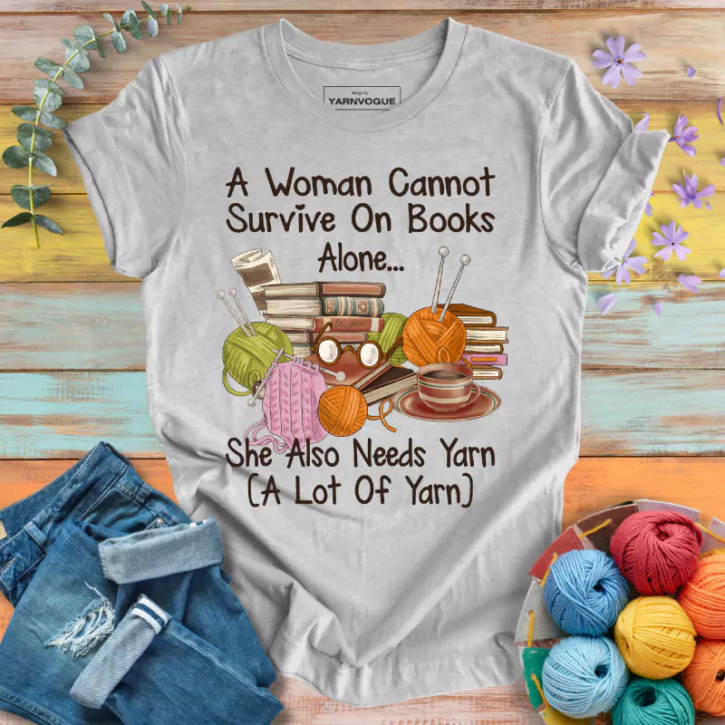 Books & Yarn Lover T-shirt