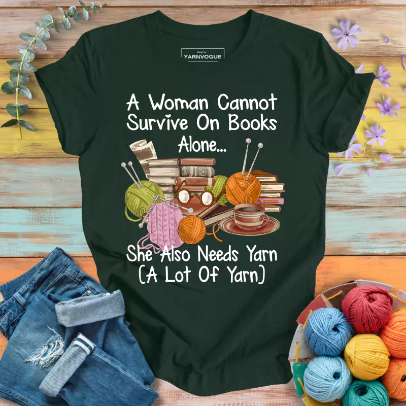 Books & Yarn Lover T-shirt