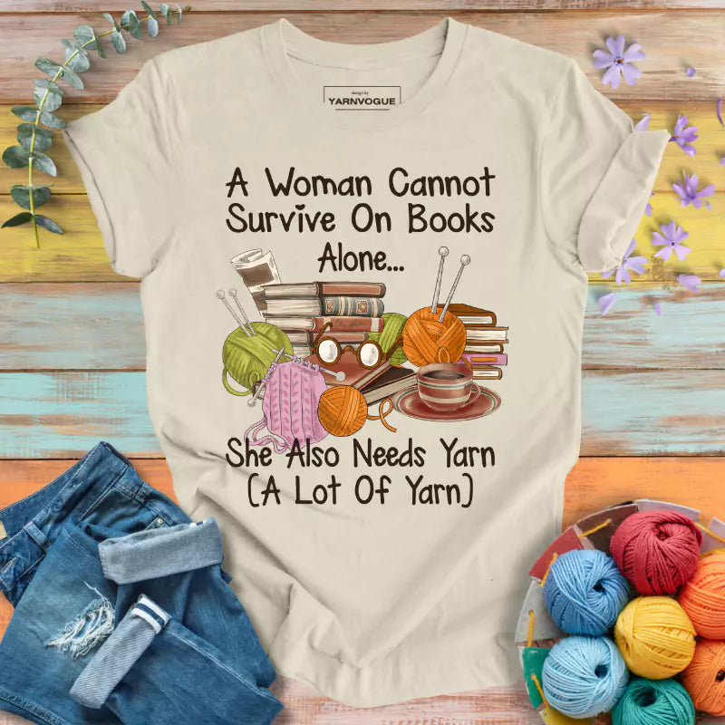 Books & Yarn Lover T-shirt