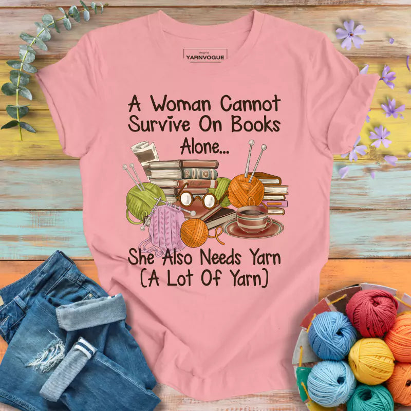 Books & Yarn Lover T-shirt