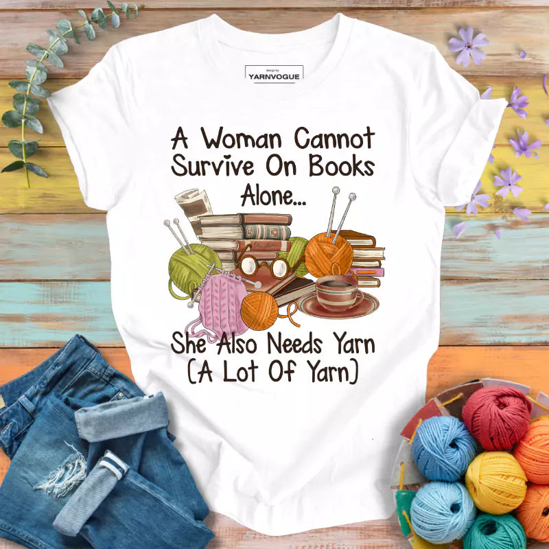 Books & Yarn Lover T-shirt