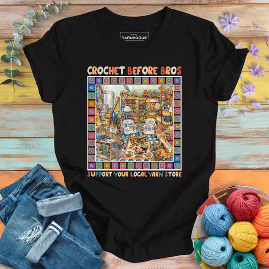 Crochet Before Bros T-shirt