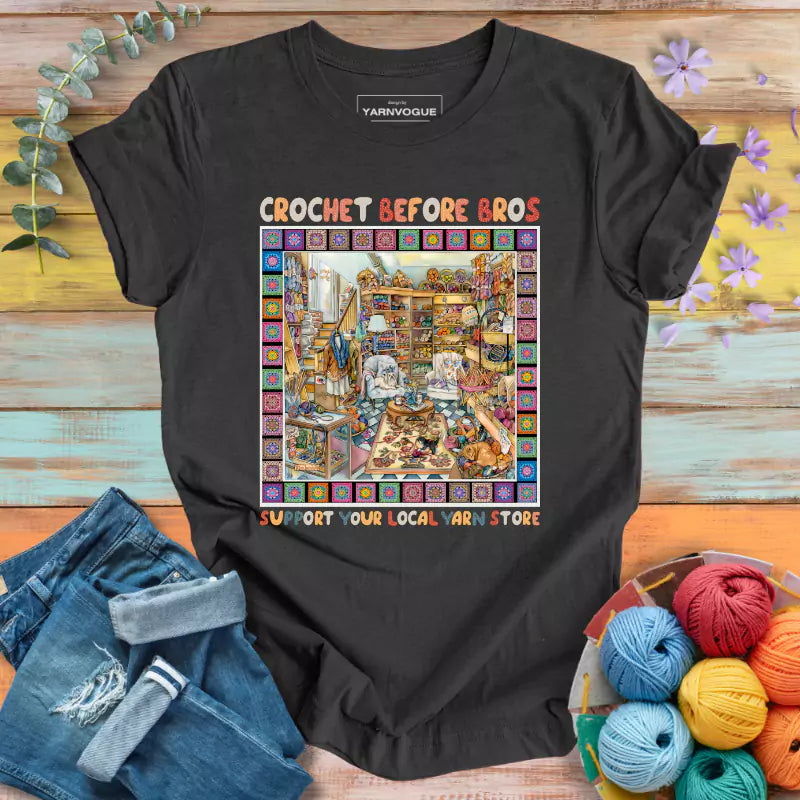 Crochet Before Bros T-shirt