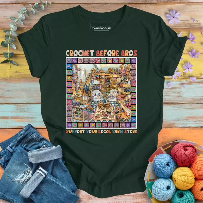 Crochet Before Bros T-shirt