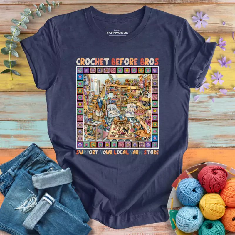 Crochet Before Bros T-shirt