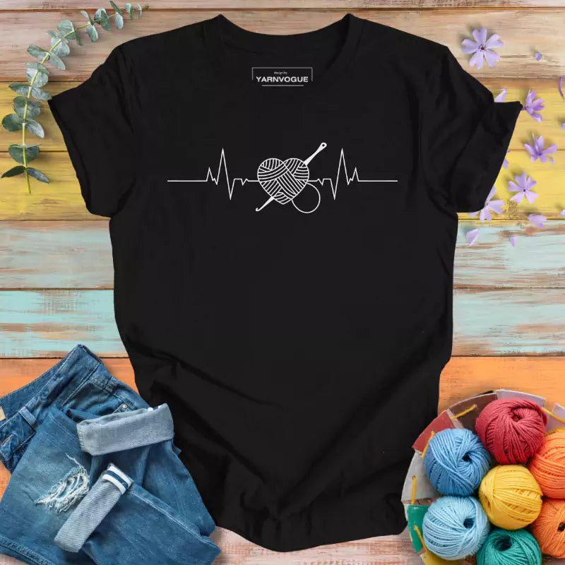 Crochet Heartbeat T-shirt