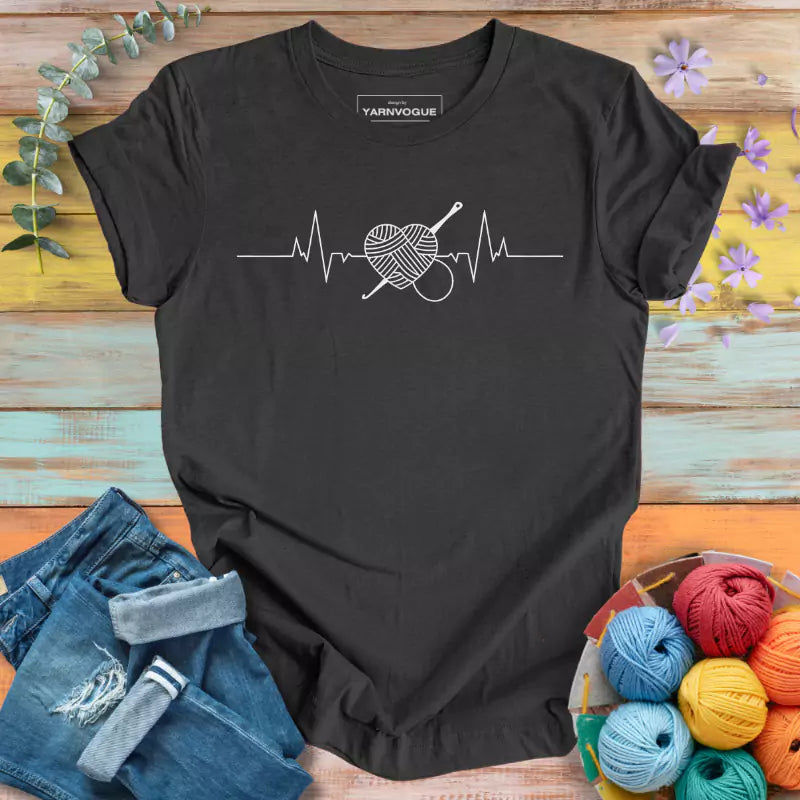 Crochet Heartbeat T-shirt