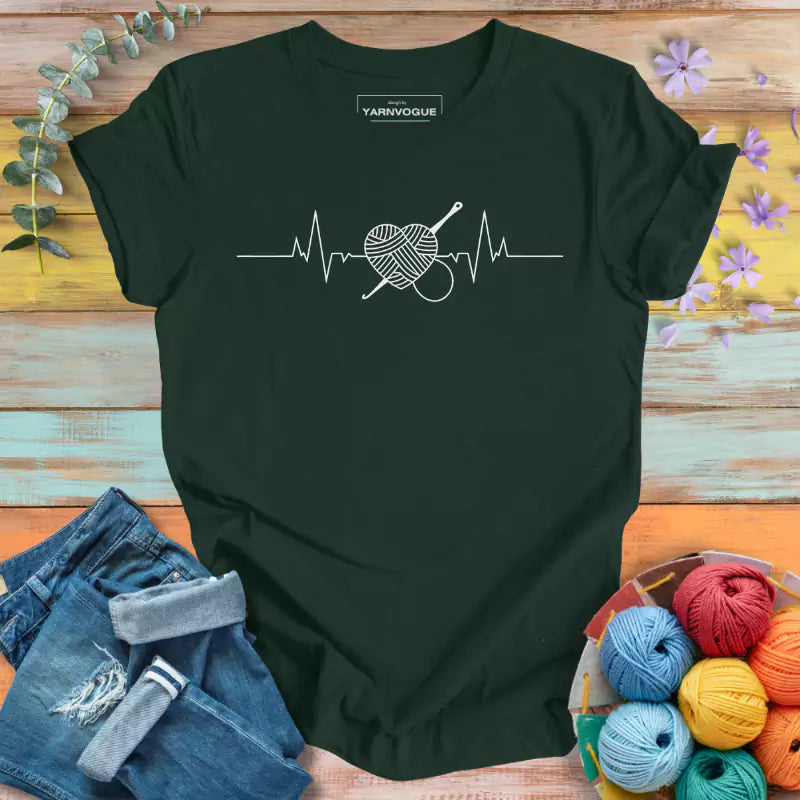 Crochet Heartbeat T-shirt