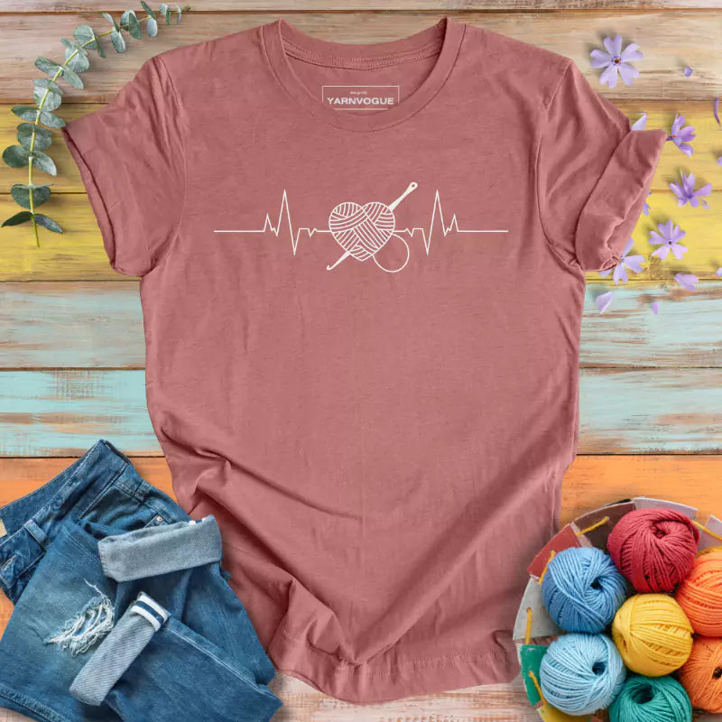 Crochet Heartbeat T-shirt