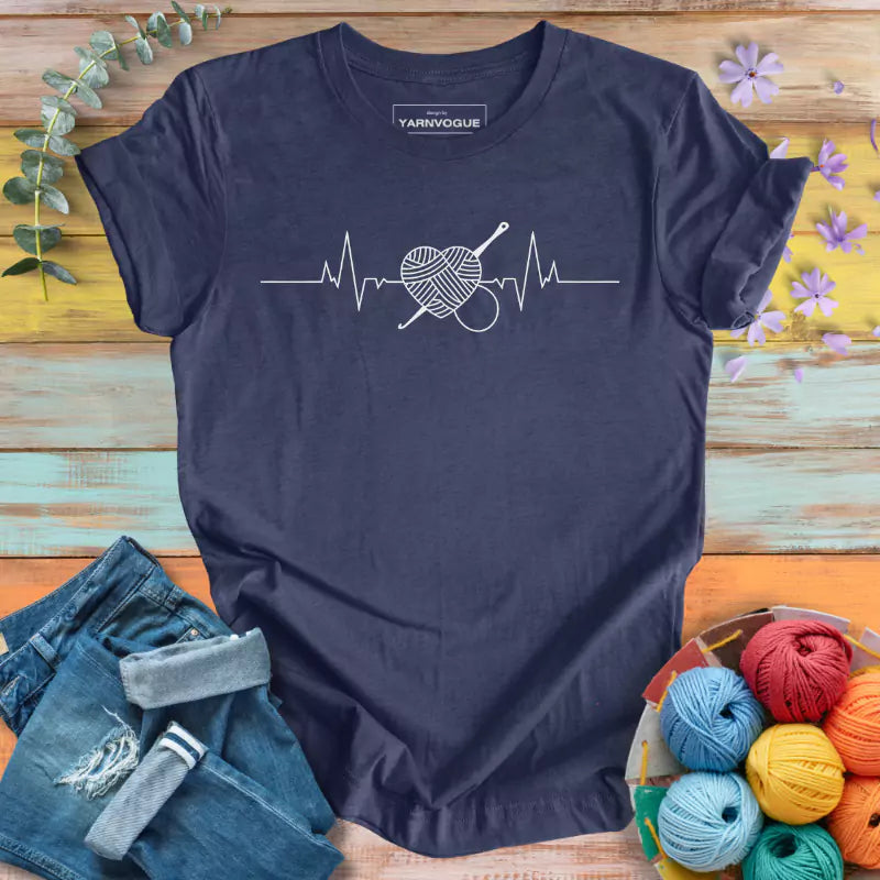 Crochet Heartbeat T-shirt