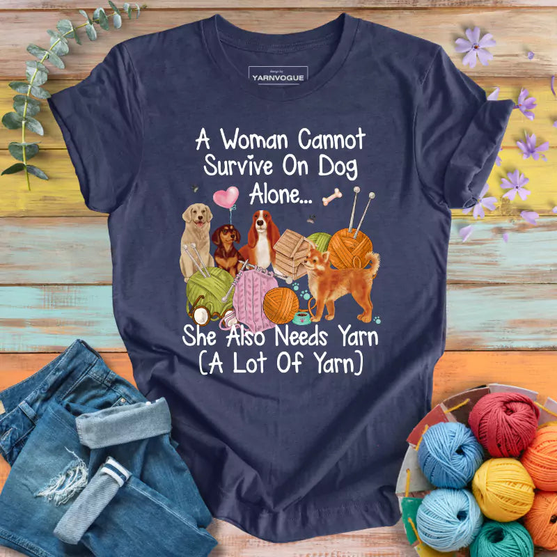 Dog & Yarn Lover T-shirt