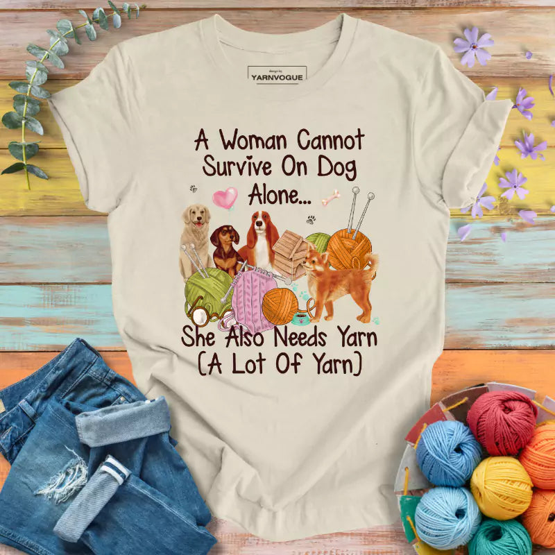 Dog & Yarn Lover T-shirt