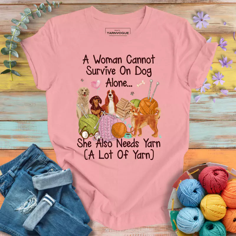 Dog & Yarn Lover T-shirt