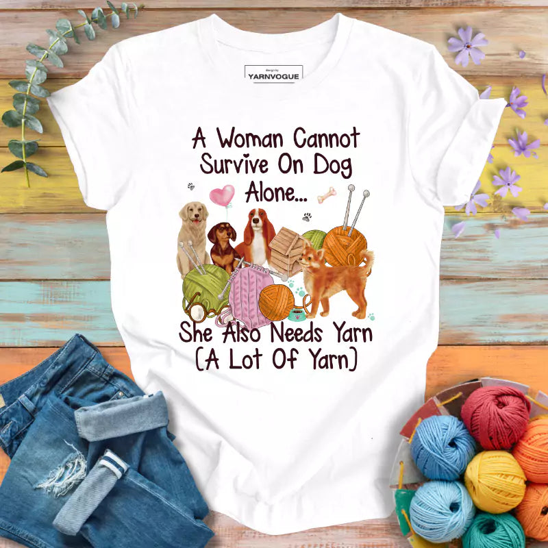 Dog & Yarn Lover T-shirt