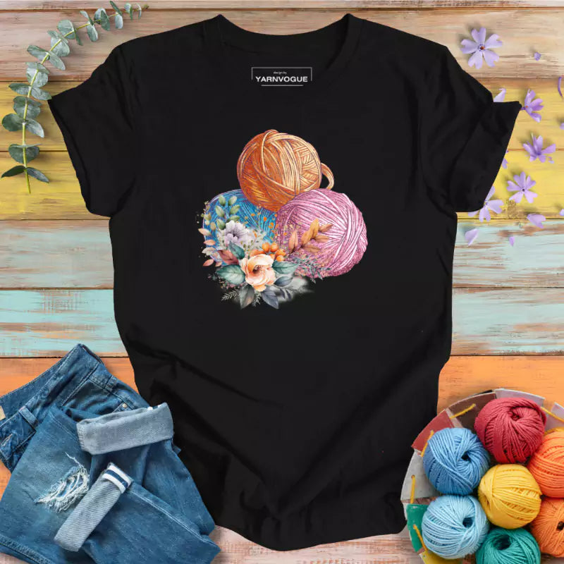 Floral Yarn T-shirt