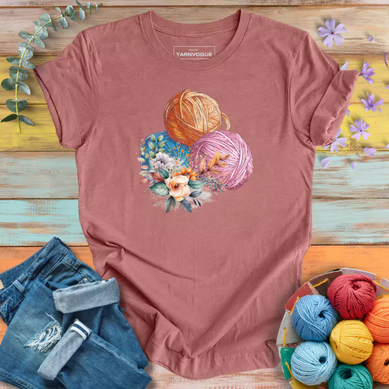 Floral Yarn T-shirt