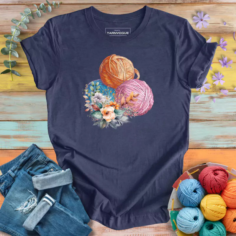 Floral Yarn T-shirt