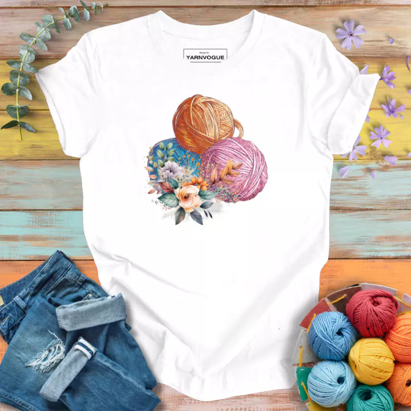 Floral Yarn T-shirt