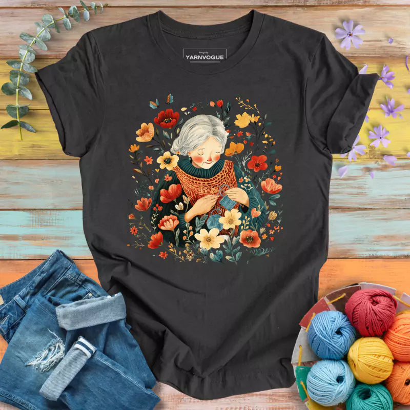 Grandma & Flowers T-shirt