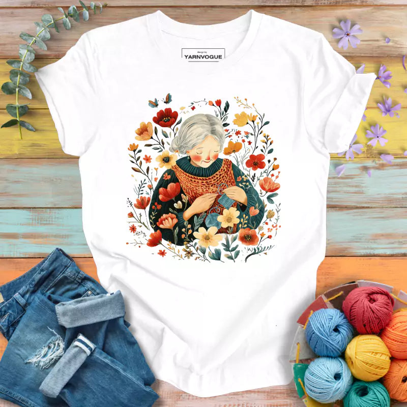 Grandma & Flowers T-shirt