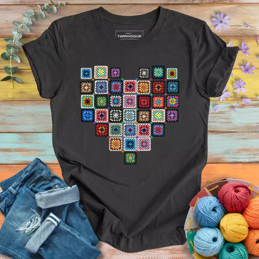 Granny Squares Heart T-shirt