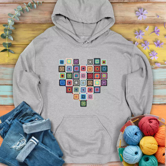 Granny Squares Heart Hoodie