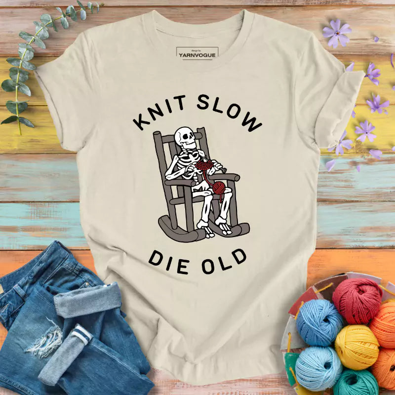 Knit Slow Die Old T-shirt