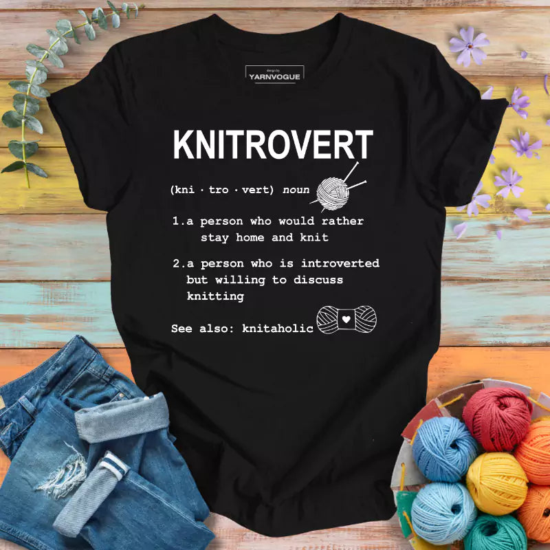 Knitrovert Definition T-shirt