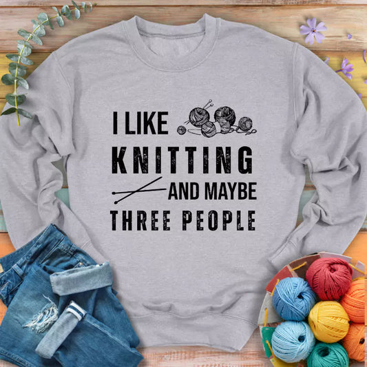 Knitting & 3 People Sweatshirt