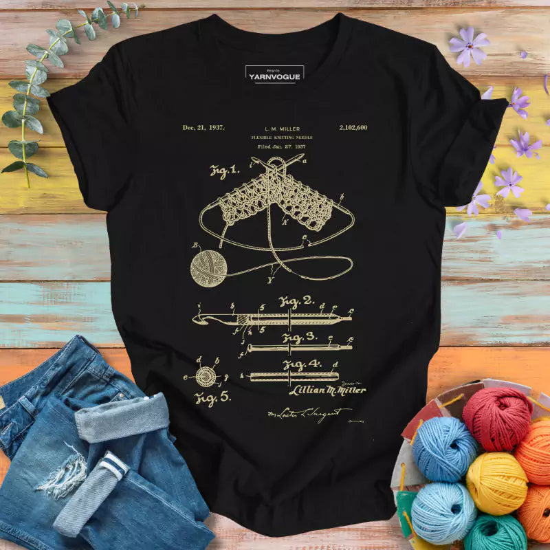 Vintage Knitting Pattern T-shirt