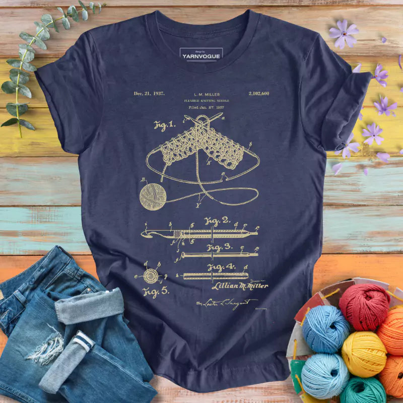 Vintage Knitting Pattern T-shirt