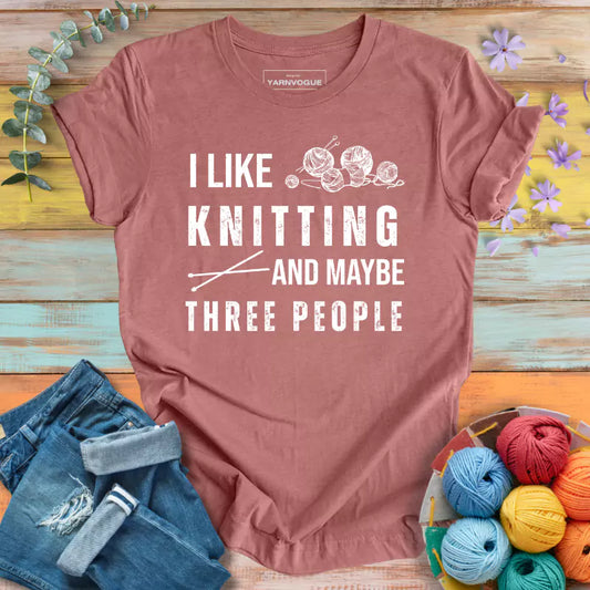 Knitting & 3 People t-shirt