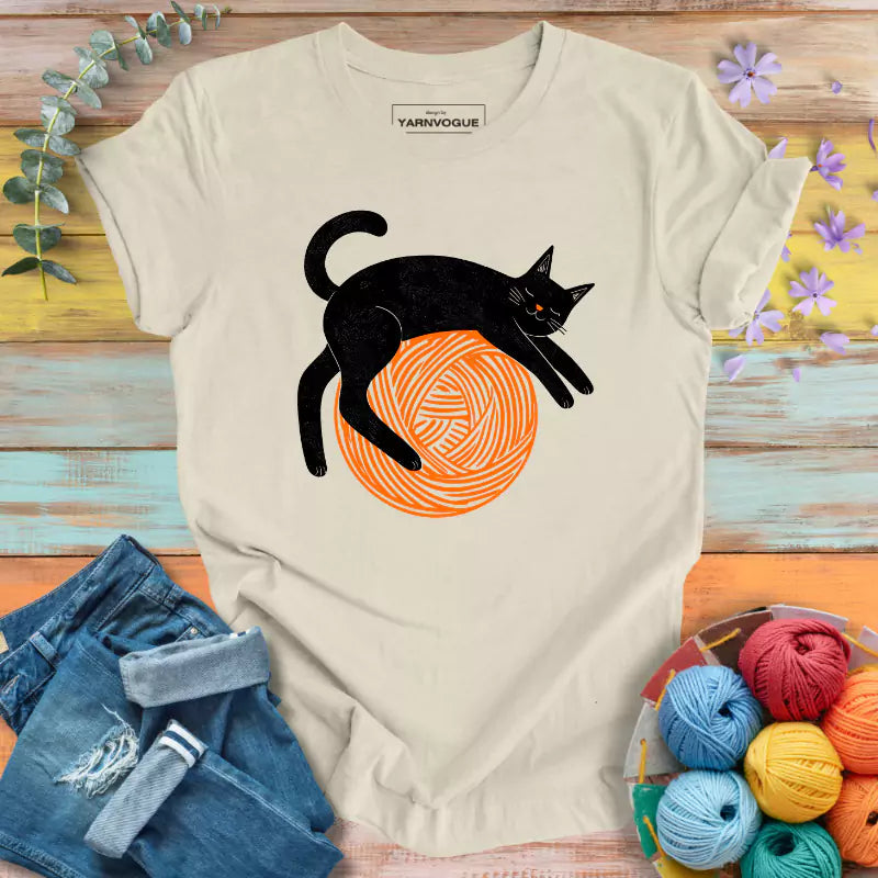 Lazy Cat & Yarn T-shirt