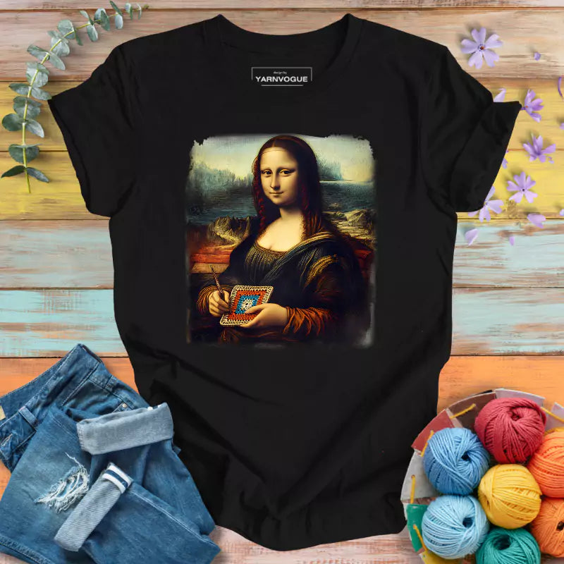 Mona Lisa Crochet T-shirt