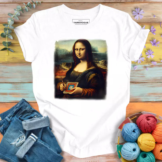 Mona Lisa Crochet T-shirt