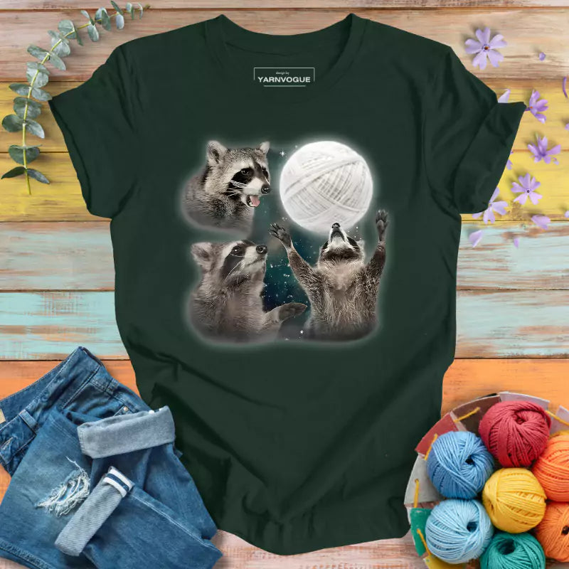 Racoon & Yarn Ball T-shirt