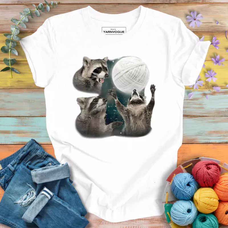 Racoon & Yarn Ball T-shirt