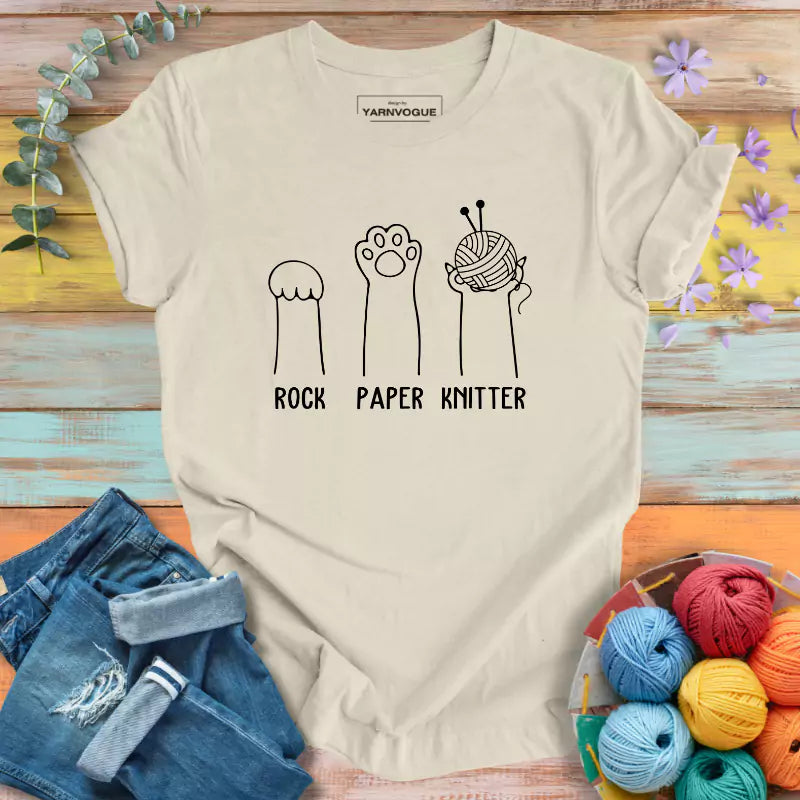 Rock Paper Knitter T-shirt