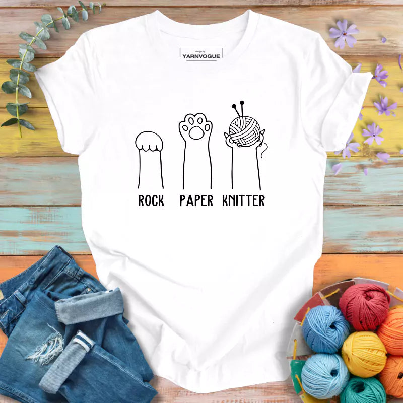 Rock Paper Knitter T-shirt