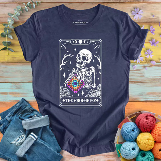 Skeleton Crocheter Tarot T-shirt