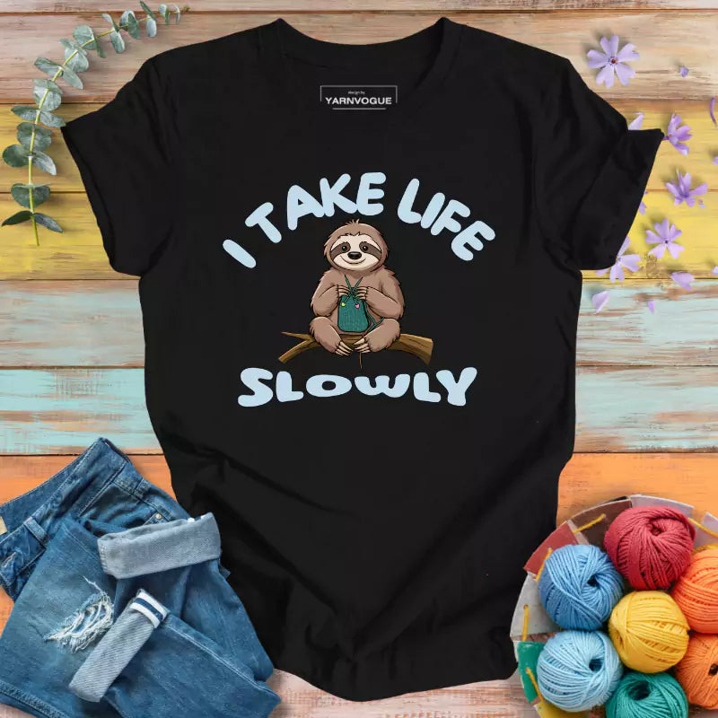 Sloth Knitting T-shirt