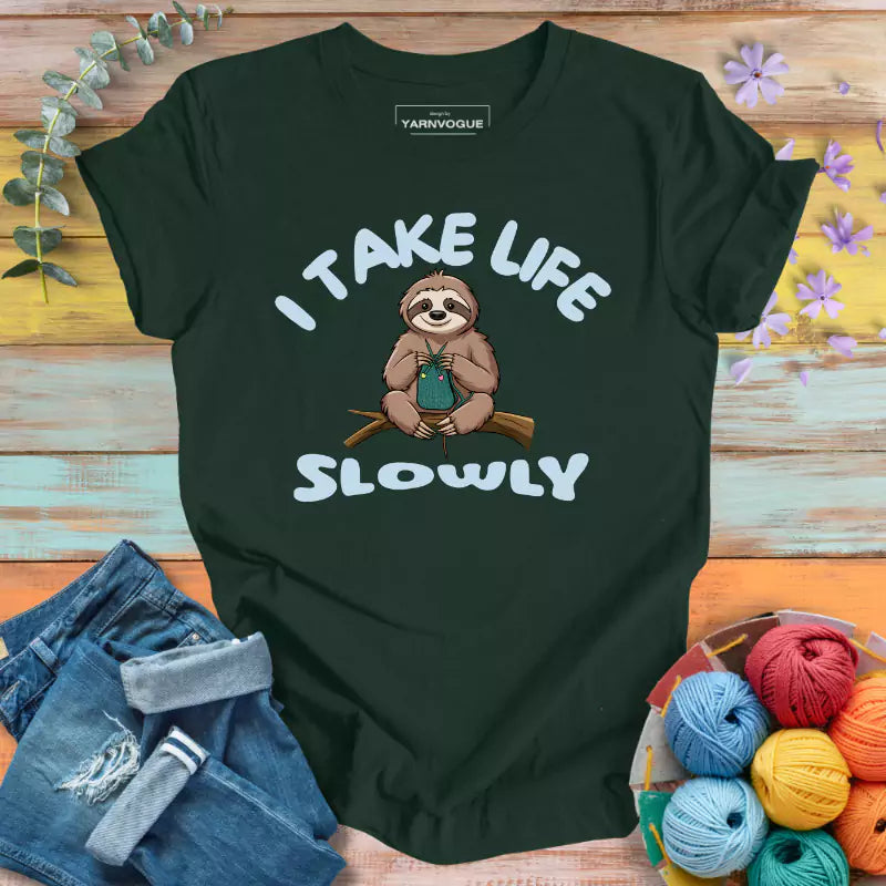 Sloth Knitting T-shirt