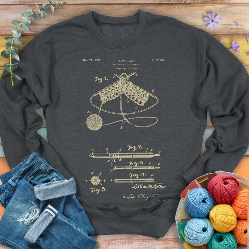 Vintage Knitting Pattern Sweatshirt