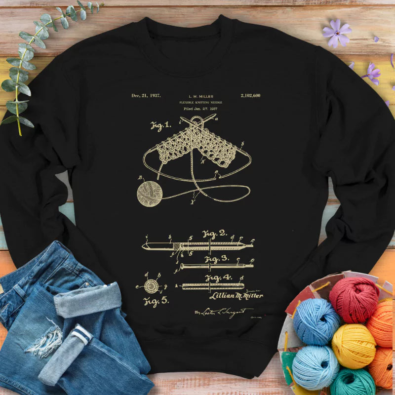 Vintage Knitting Pattern Sweatshirt